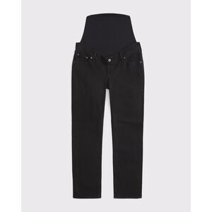 Abercrombie & Fitch MATERNITY 90’s Straight 30 / 10 Black Solid Wash Full Belly
